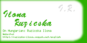 ilona ruzicska business card